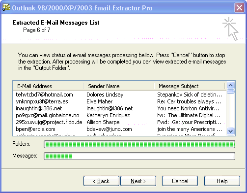 Outlook Email Extractor Pro Screenshot
